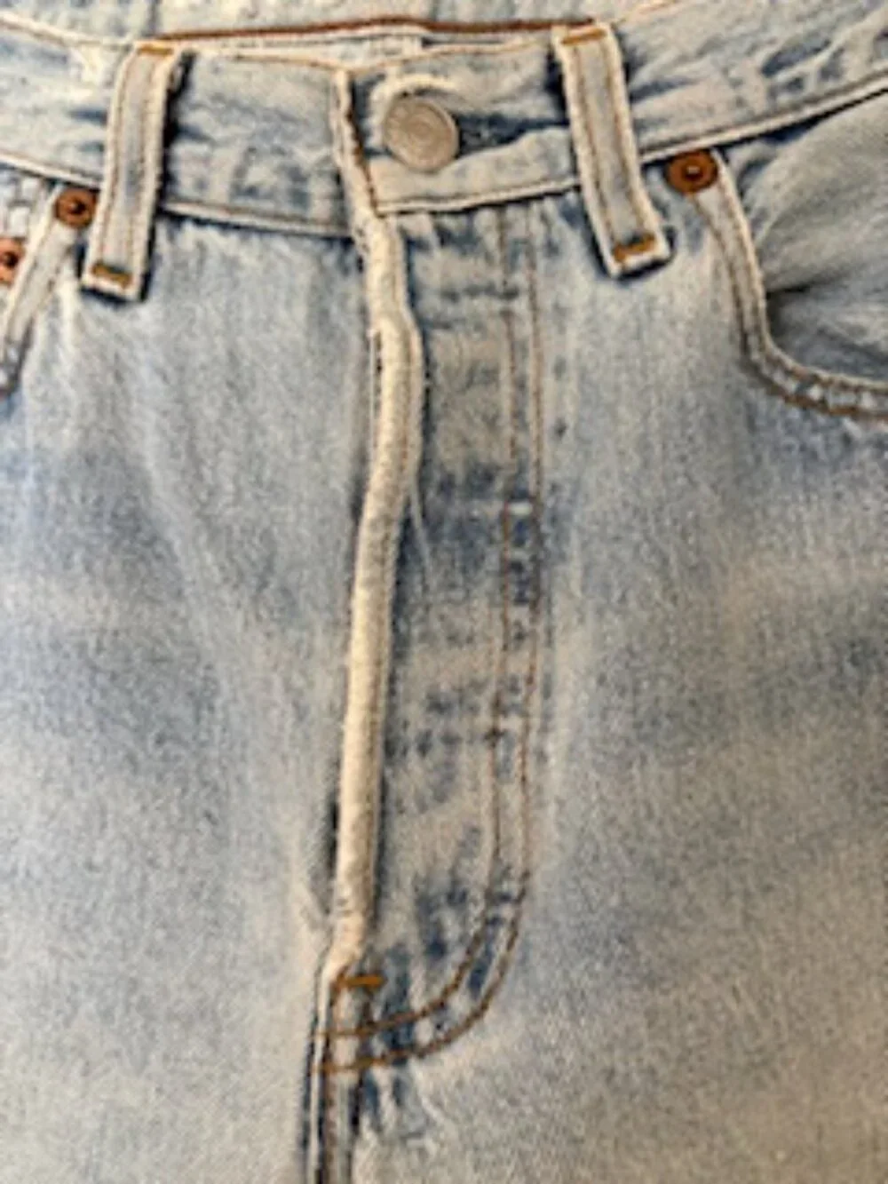 Levi's 501 Vintage-distressed jeans tag sz 28x34  dt June 1980 tag 0680 - Picture 4 of 16
